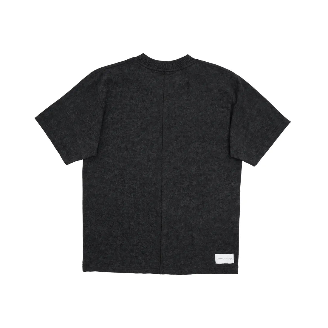 ATTN | Washed Logo Embroidery Tee Black