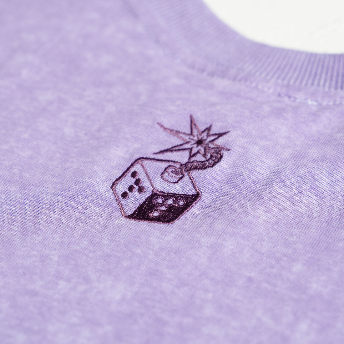 Acid Washed Logo Tee Light Purple