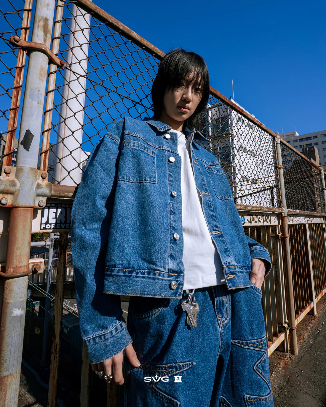 Crop Blue Denim Jacket
