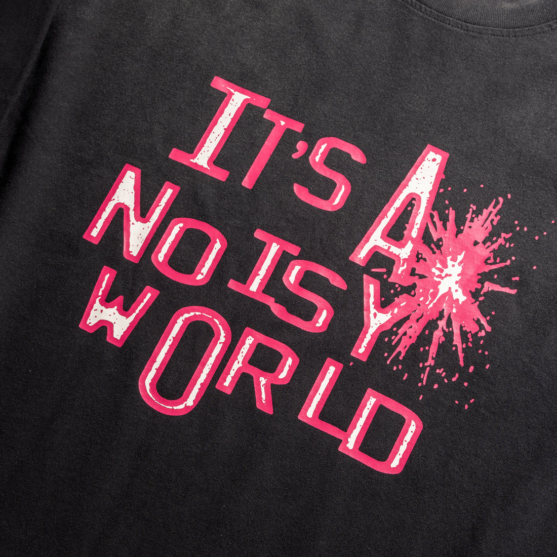 Against Lab | Noisy World Washed LS Tee Black