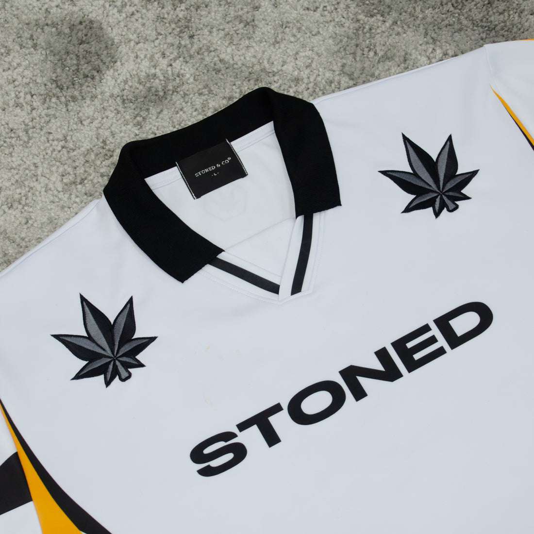 Stoned | Classic Retro UIP Jersey White/Yellow