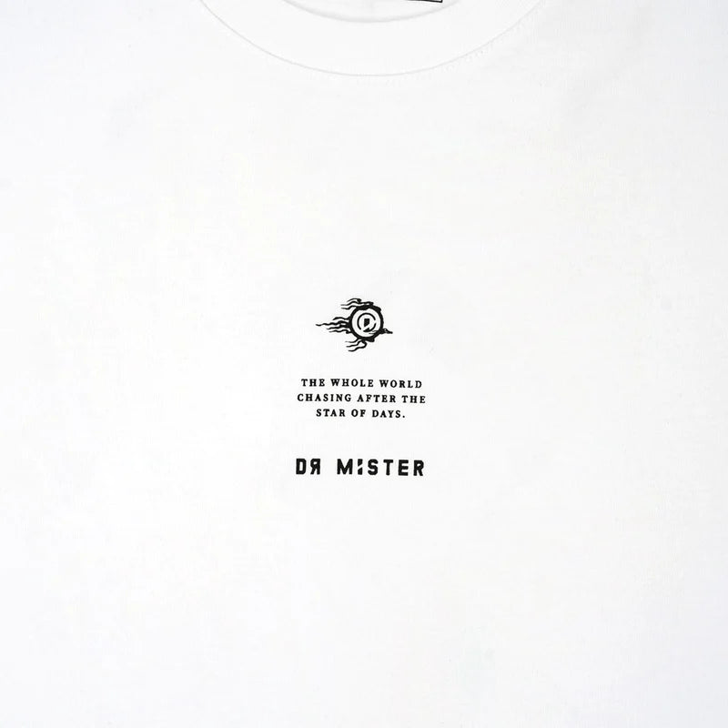 Dr Mister | Flaming Pearl Broad Tee White