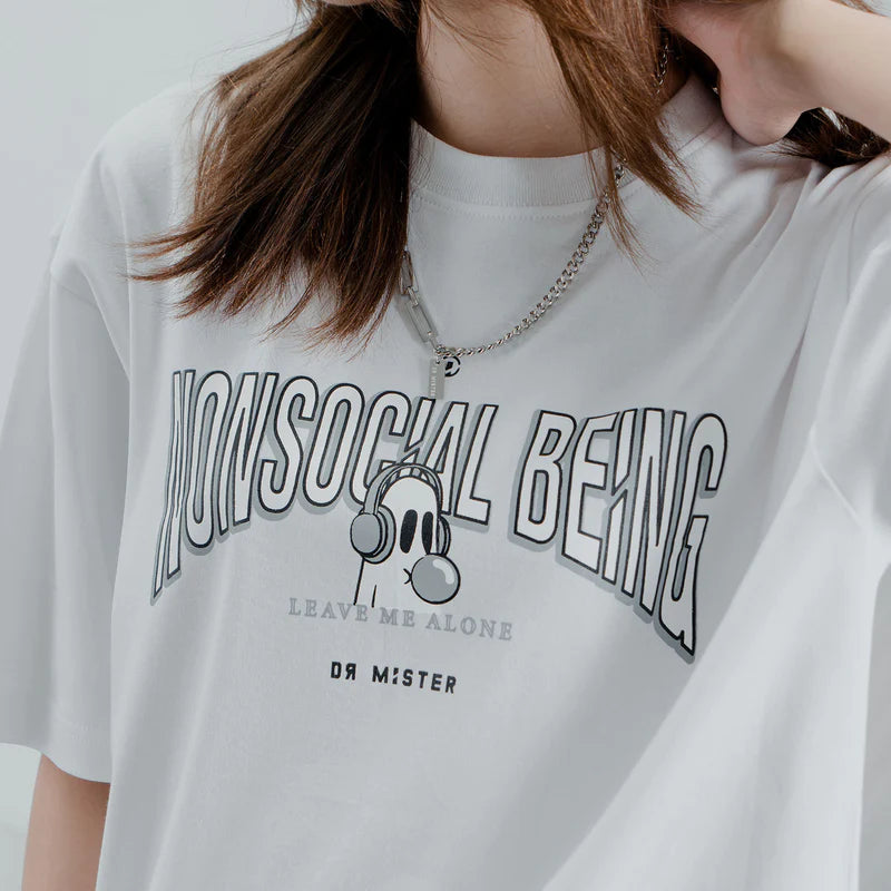 Dr Mister | College Oversized Tee White