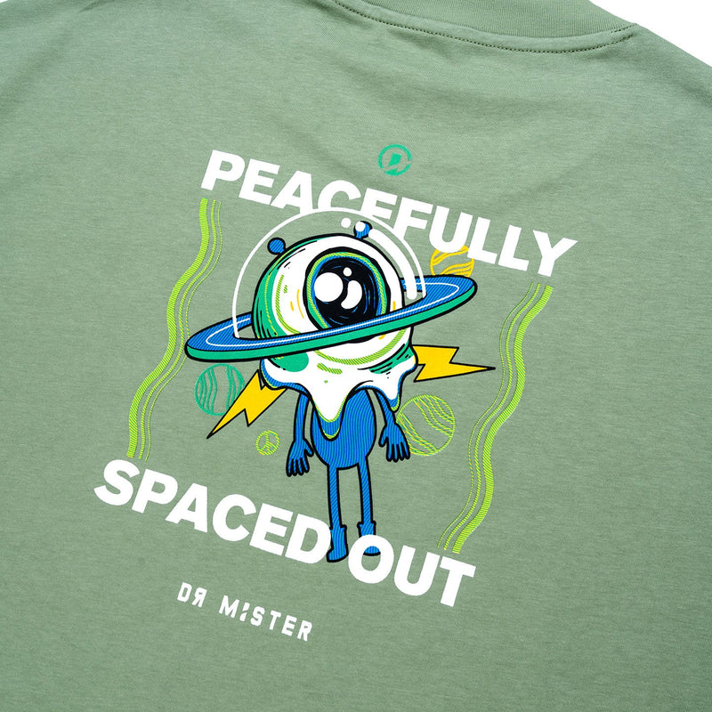 Dr Mister | Spaced Out Broad Tee Moss Green