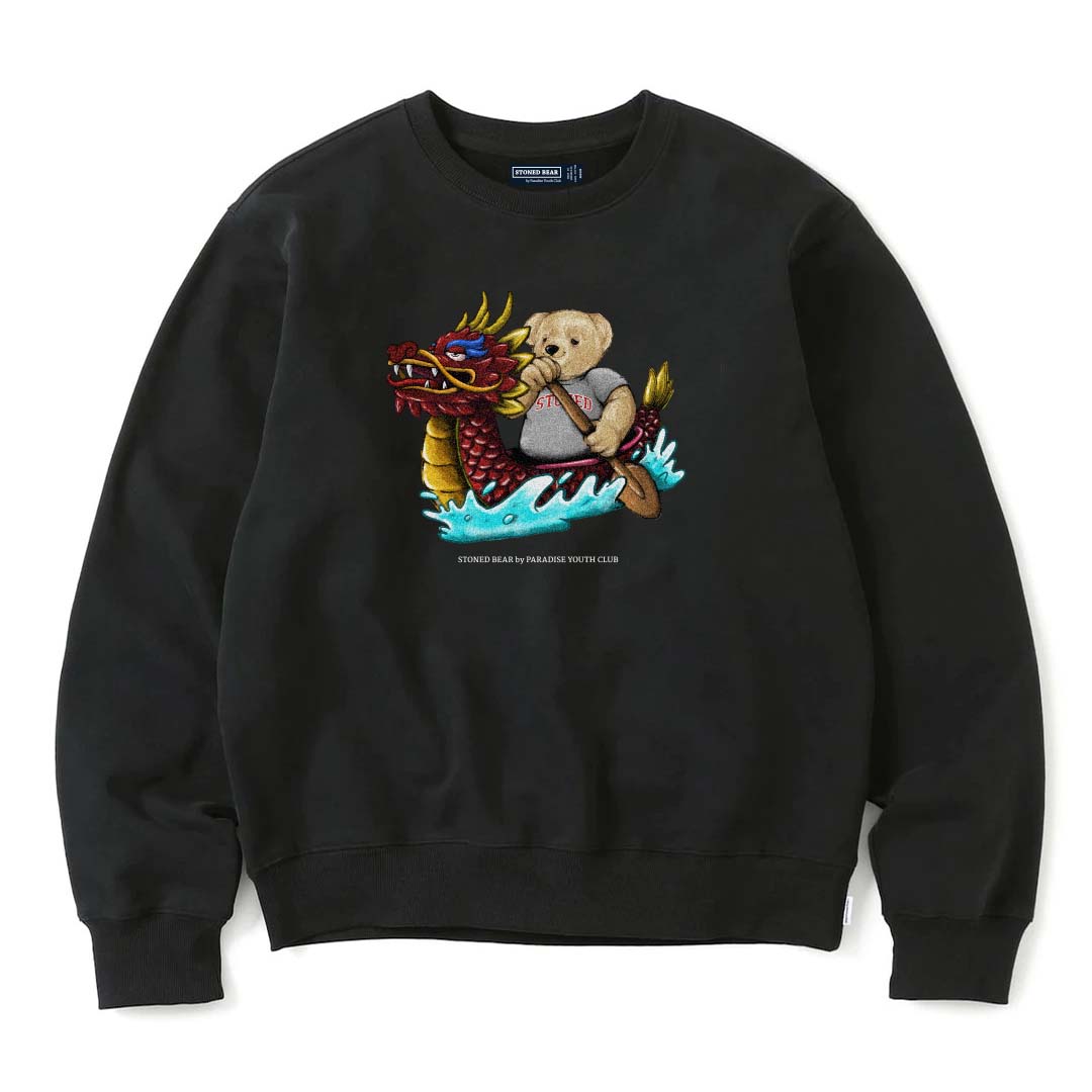 PYC | Stoned Bear Dragon Boat Sweatshirt Black
