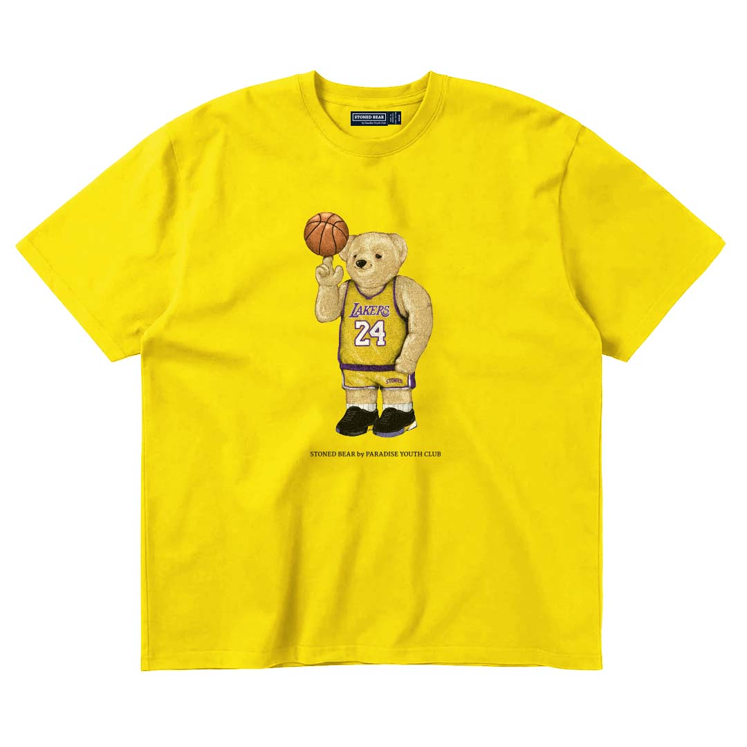 PYC | Stoned Bear Basketball Los Angeles Tee Yellow !