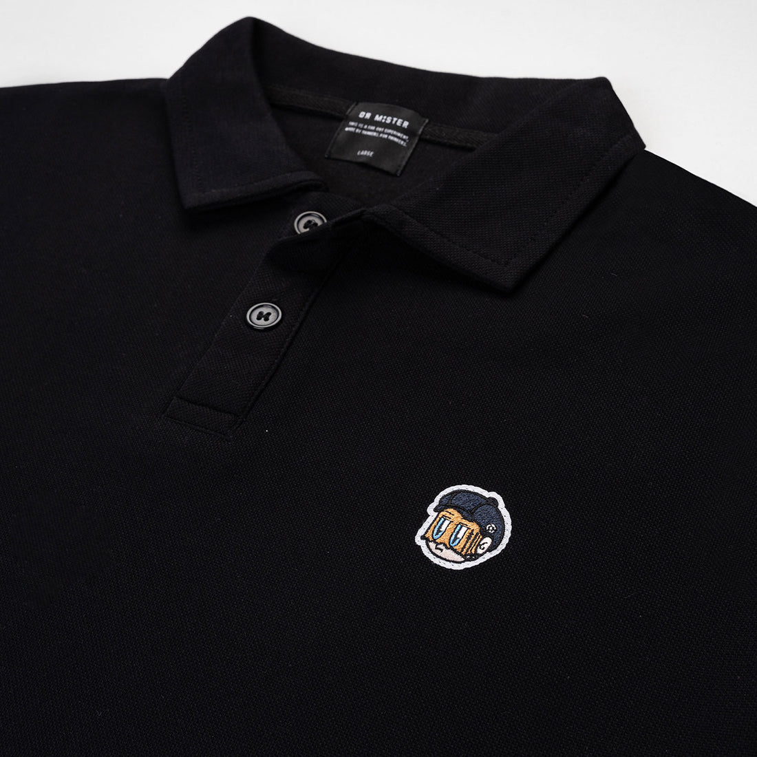Dr Mister | Patched Polo Tee Black