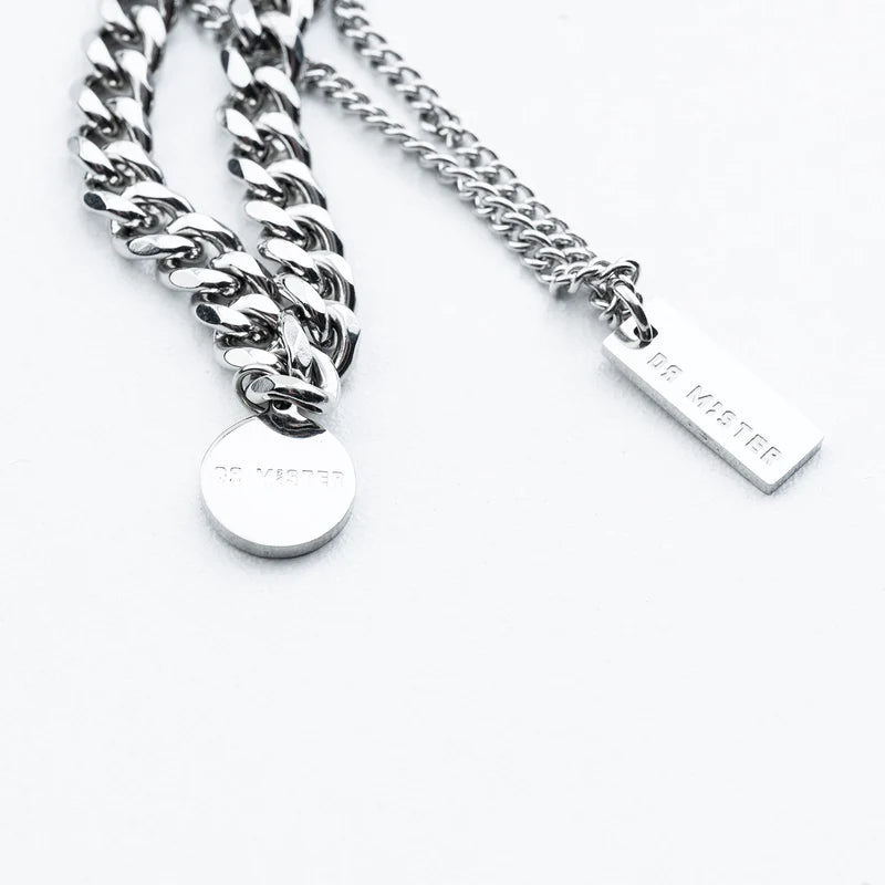 Dr Mister | Twofold Hybrid Pendant Necklace Silver