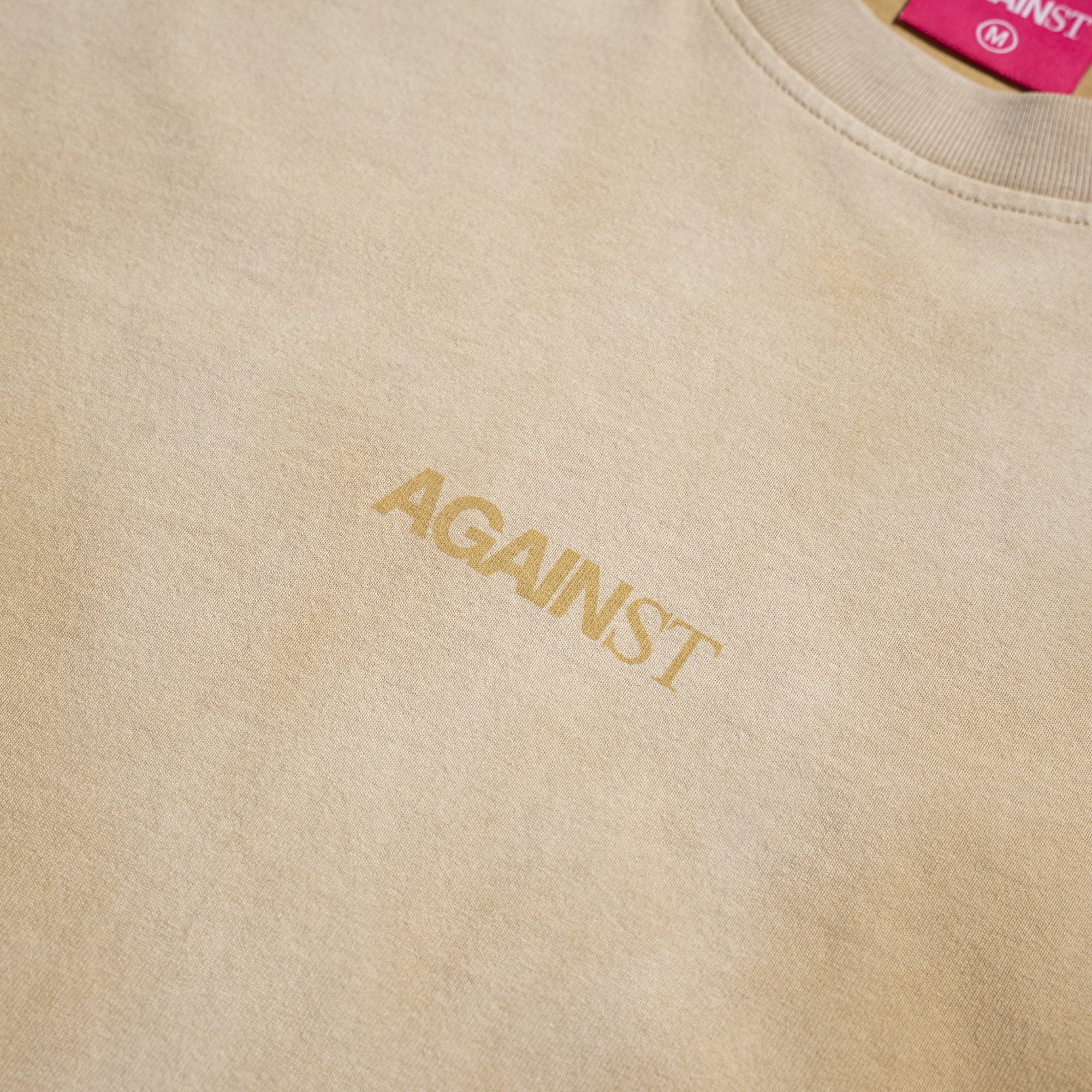 Against Lab | Washed Logo Tee Beige