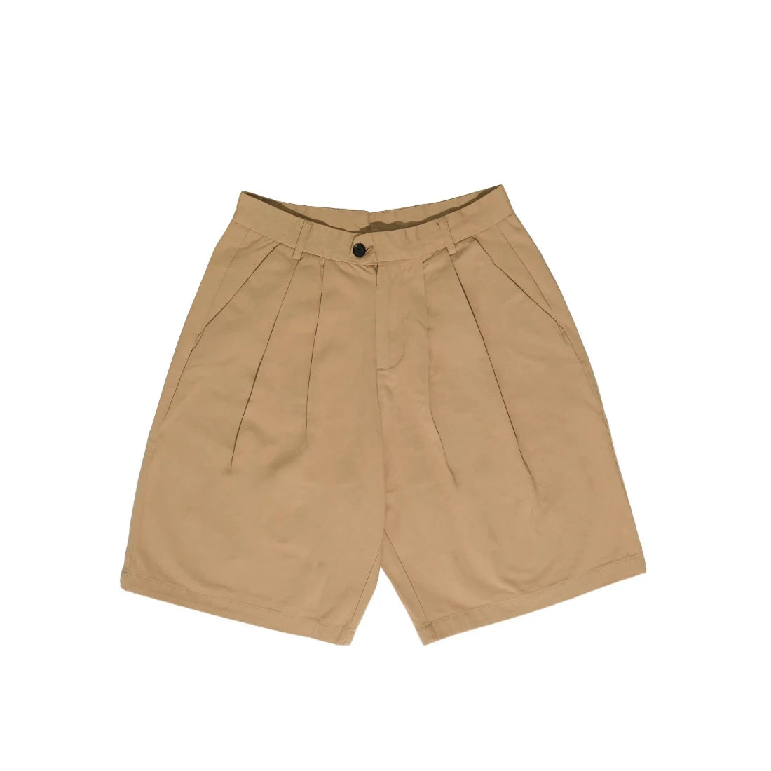 Pleated Shorts Khaki