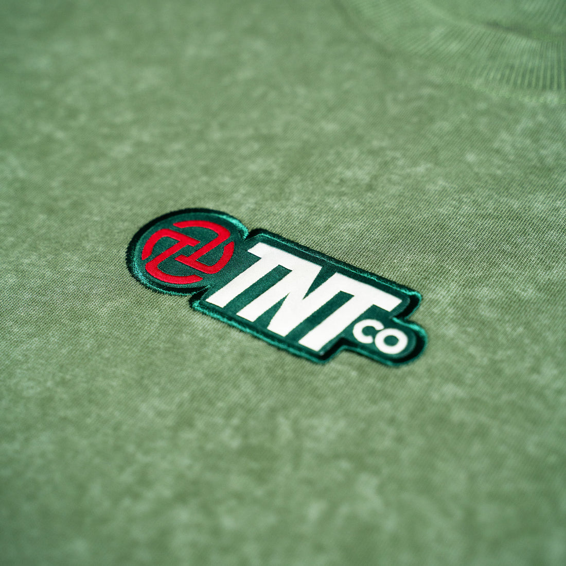 Acid Washed Logo Tee Green