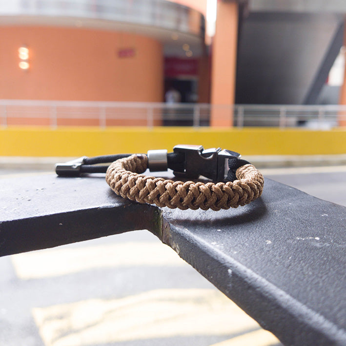 Touchwood | OSFA Hex Adjustable Paracord Bracelet Wolf Brown