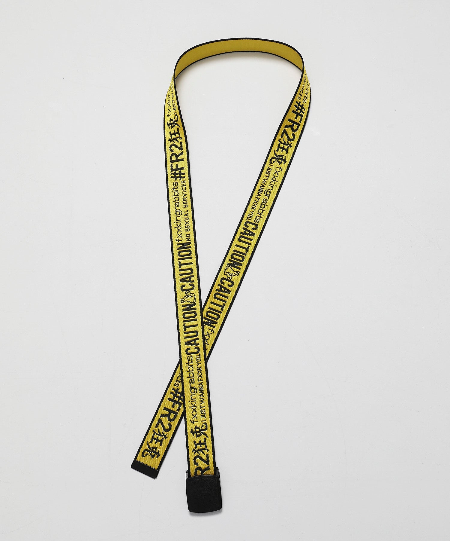 FR2 | Logo Icon Embroidery Long Belt Yellow