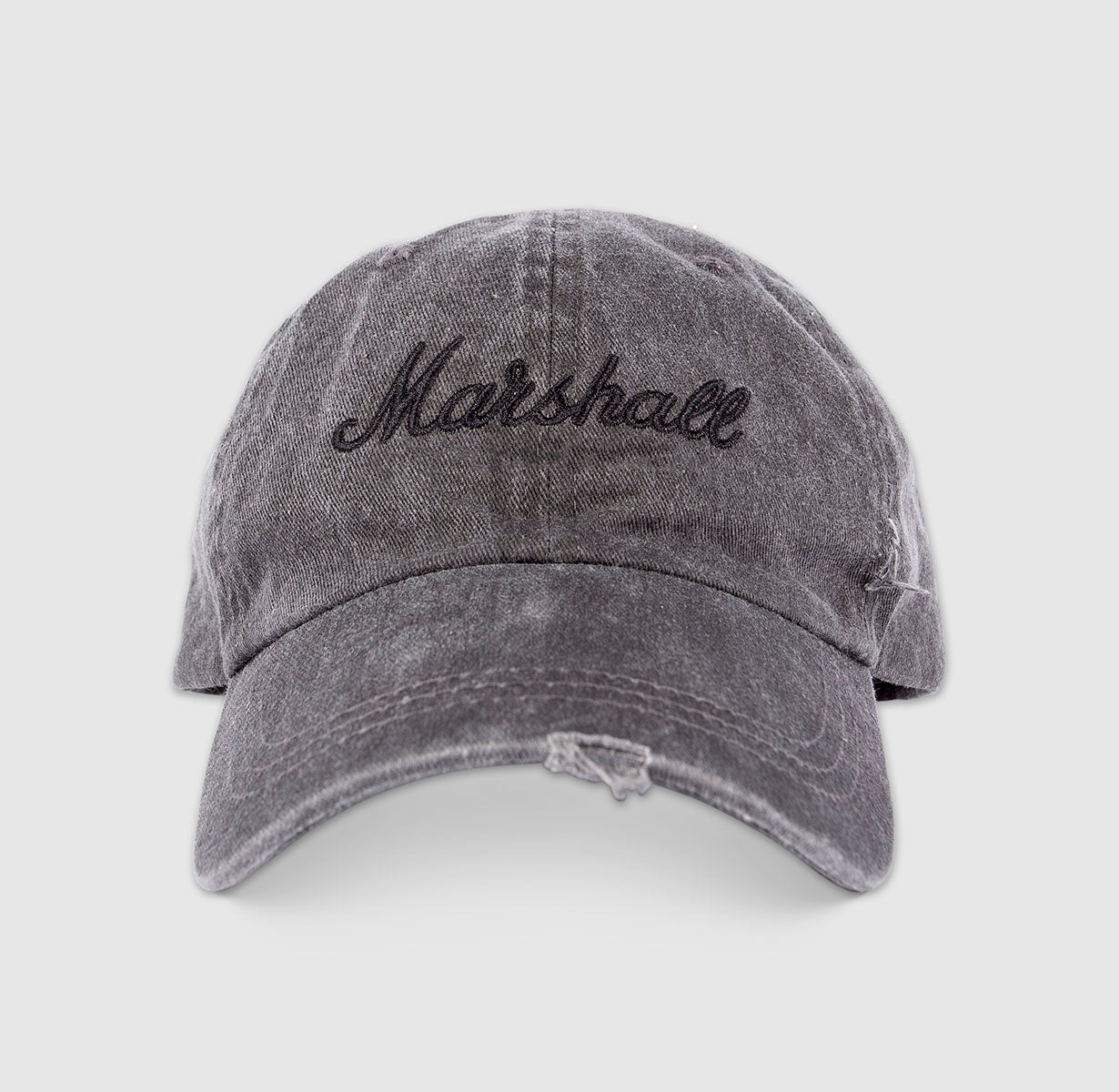 Marshall | Distressed Logo Baseball Cap Grey
