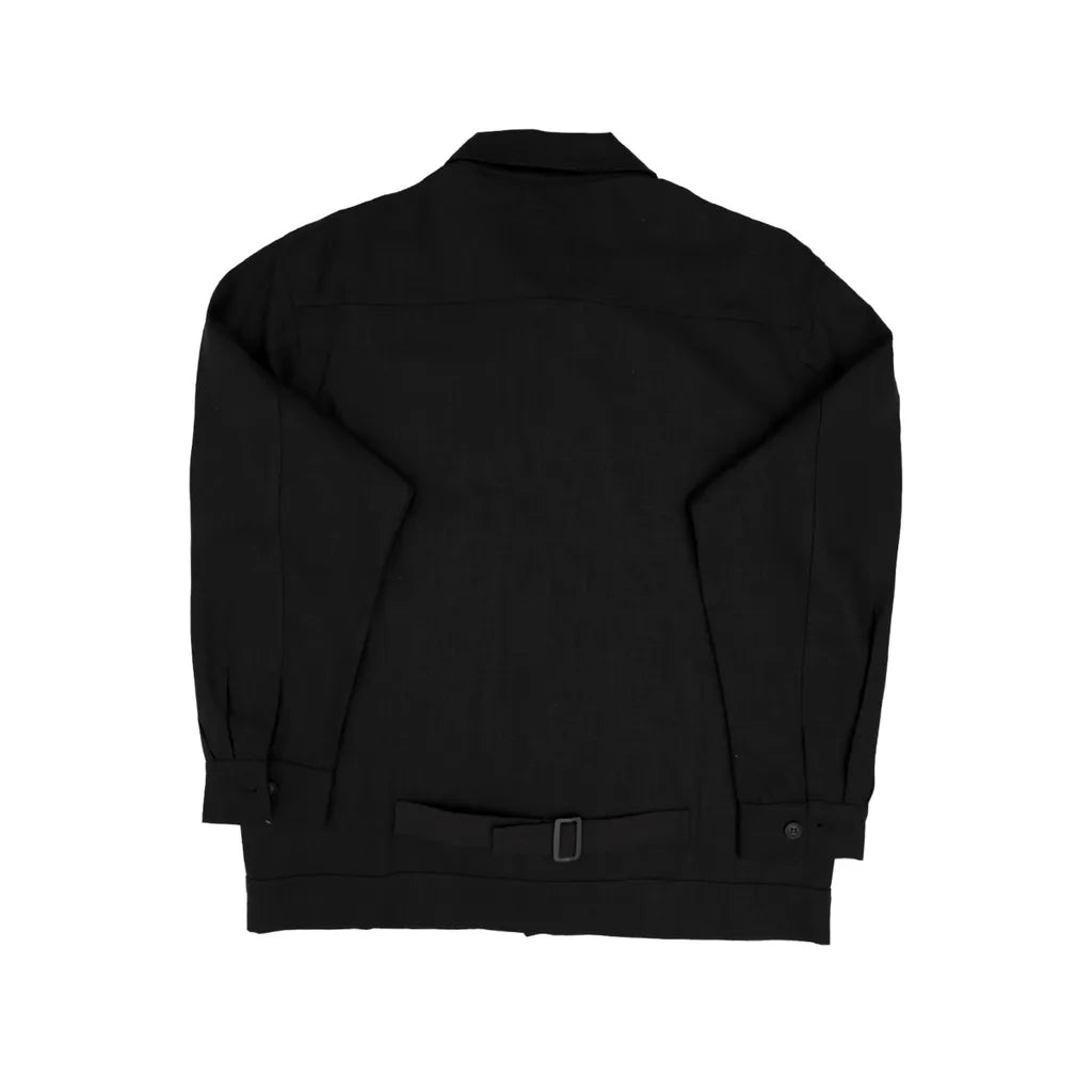 ATTN | Cotton Linen Trucker Jacket Black