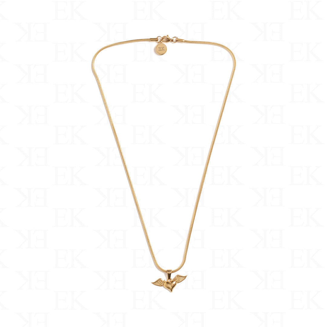 EK | Flying Heart Necklace Gold