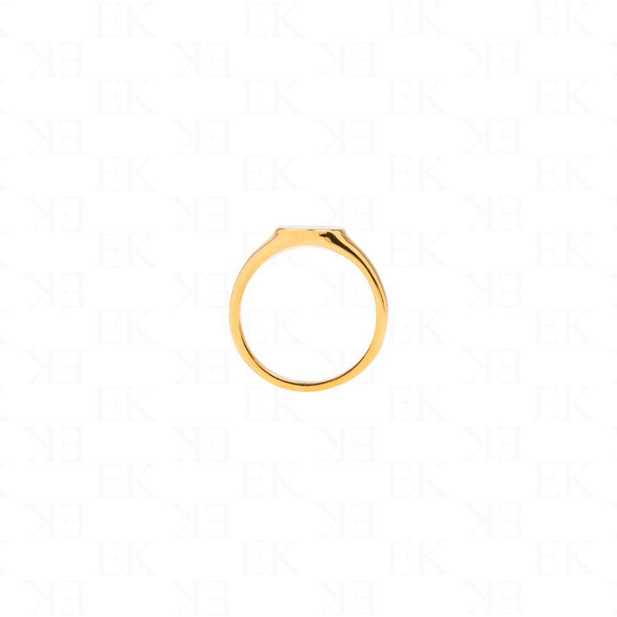 EK | Smiley White Ring Gold