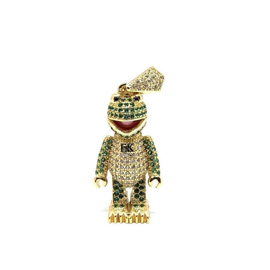 Kermit Iced Out Necklace Gold