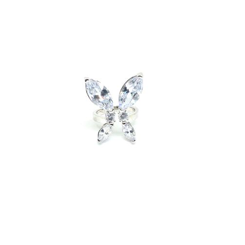 EK | Butterfly Iced Ring Silver